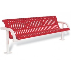 4 Foot Contour Bench with Back Perforated
