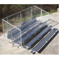 Aluminum Bleacher 15 Foot Long 4 Row with Double foot Capacity 40