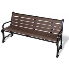 8 foot Charleston Series Green Recycled Bench