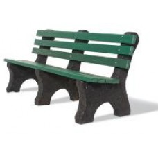 8 foot Recycled Green Bench withoutBack 2x4 Planks Portable