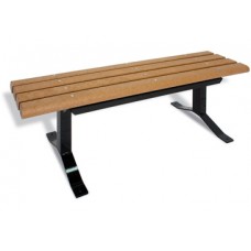 6 foot Recycled Brown Bench Without Back 3x4 Planks Inground