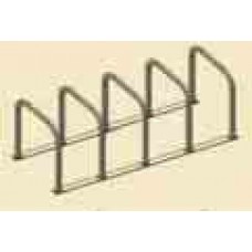 Inverted Deluxe U Bike Rack On Rails 2 Loops 2 3 8 OD Round