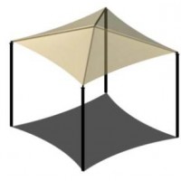 Pyramid 4 Post Inground RESIDENTIAL Shade 10x10