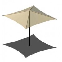 Center Post Umbrella Residential Shade Inground Pyramid 12x12