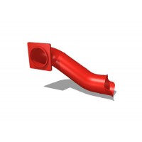 Tube Slide 30 inch diameter 48 inch deck height 90 Degree Right