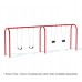 Arched Swing Frame - 2 Bay 5 Inch post