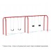 Arched Swing Frame - 2 Bay, 3.5 Inch post