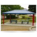 Hip End Shelter Single Tier All Steel 24 ga Pre-Cut Metal Roof 16X34