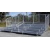 Aluminum Bleacher Chain link 33 Long 5 Row SemiClosed Deck 4 FT Aisle