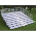 Aluminum Bleachers Chain link 21 Long 4 Rows Semi-Closed 4 Foot Aisle