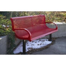 4 foot Bench with Contoured Back and Arms Legs Portable