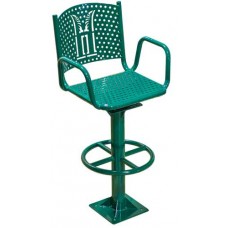 Personalized Swivel Perforated Bar Chair with Arms