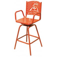 Personalized Swivel Portable Perforated Bar Chair with arms