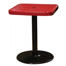 24 inch Square Expanded Metal Pedestal Table 40 inch high