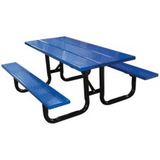 Steel Plank Perforated Metal Picnic Table 6 foot Portable