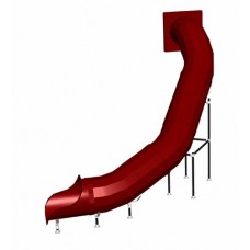 10 Foot Deck Height Tube 30 Inch Right Turn 90 Degree Slide KS2234