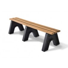 6 foot RECYCLED GRAY BENCH Without BACK 2x4 PLANKS PORTABLE