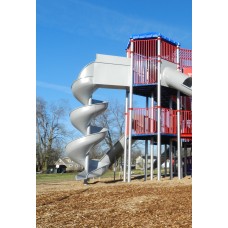 Aluminum Spiral Slide Chute for 14 foot Deck Height