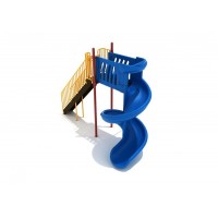 8 Foot Deck Freestanding Open Spiral Slide