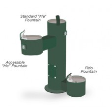 FIDO and ME FOUNTAIN with ACCESSIBLE and STANDARD BASINS