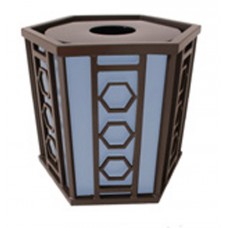 36 GALLON HUNTINGTON RECEPTACLE ASH URN LID PLASTIC LINER Powdercoat