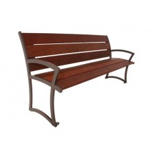 4 Foot MADISON BENCH with BACK IPE WOOD PC FRAME