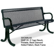 8 foot CAPRI BENCH INGROUND PERFORATED