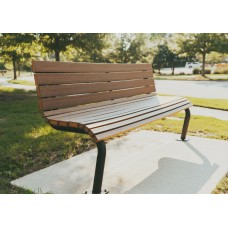 2 foot Denali Recycled Plastic Bench with Back Inground PC