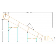 30 Inch Diameter 14 foot deck height Slide Hook 90 Degrees Left or Right