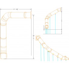 30 Inch Diameter 16 foot deck height Slide Curved Left or Right