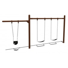 Single Post Swing 1 Bay with Toddler Arm