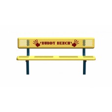 6 foot Perforated Standard Bench with Back Portable Helping Hand Buddy Bench Design