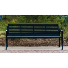6 foot Horizontal Strap Casino Bench with Back, Portable or Surface