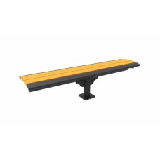 4 foot PHOENIX CANTILEVER RECYCLED PLASTIC GREEN BENCH INGROUND