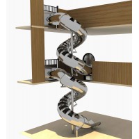 11dh Stainless Steel Spiral Slide Double Stack