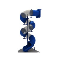 Spiral tube slide 15 deck elevation