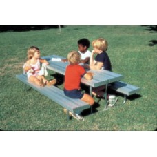 Early Childhood Square Picnic Table 46 inch Rolled Perforated