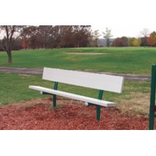 Early Childhood Bench with Back 3 foot Rolled Perforated