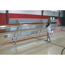 Tip N Roll Aluminum Frame Bleacher 15 Foot Long 3 Row Capacity 30