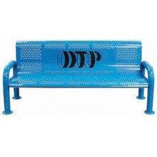 8 foot Personalized Multicolor Perforated. U-Leg Bench