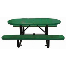6 foot Oval Perforated In-Ground Picnic Table