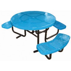 46 inch Round Perforated Portable Table - 3 seats