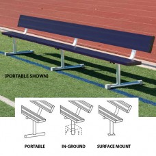 15 foot Permanent Bench with back colored