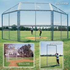 Chain Link Backstop 10 foot with Hood and Wings