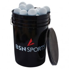 Bucket with Lacrosse Balls White