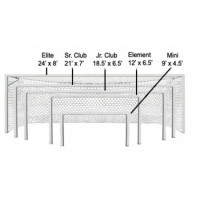 9 foot x 4.5 foot Permanent Aluminum 128 Goal Pair