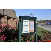 Message Center Medium Hinged One Side Two Posts