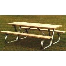 82BGW 8 foot SYP Wood Plank Picnic Table