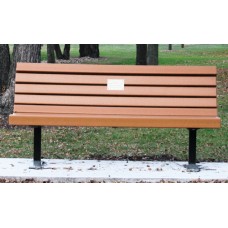 4CB3RPIG Park Bench 4 foot Recycled Slats 3x4