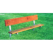 15 foot Treated SYP Bench with Back Inground